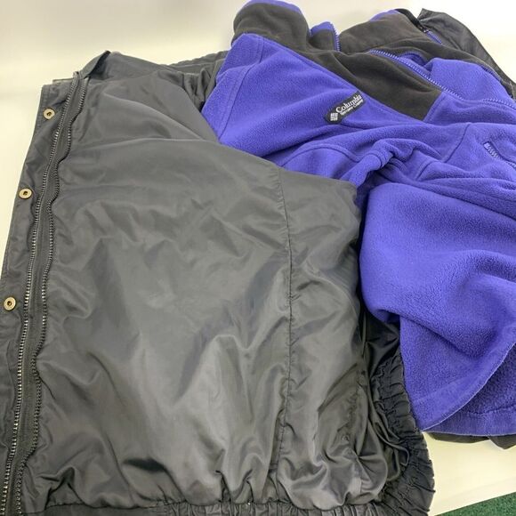 Columbia Bugaboo Jacket Vintage Interchange Black Purple 3 In 1 Womens Large - Picture 9 of 16